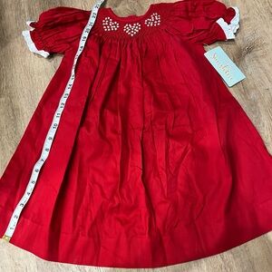 Sunshine Kids Red Smocked Size‎ 2 NWT